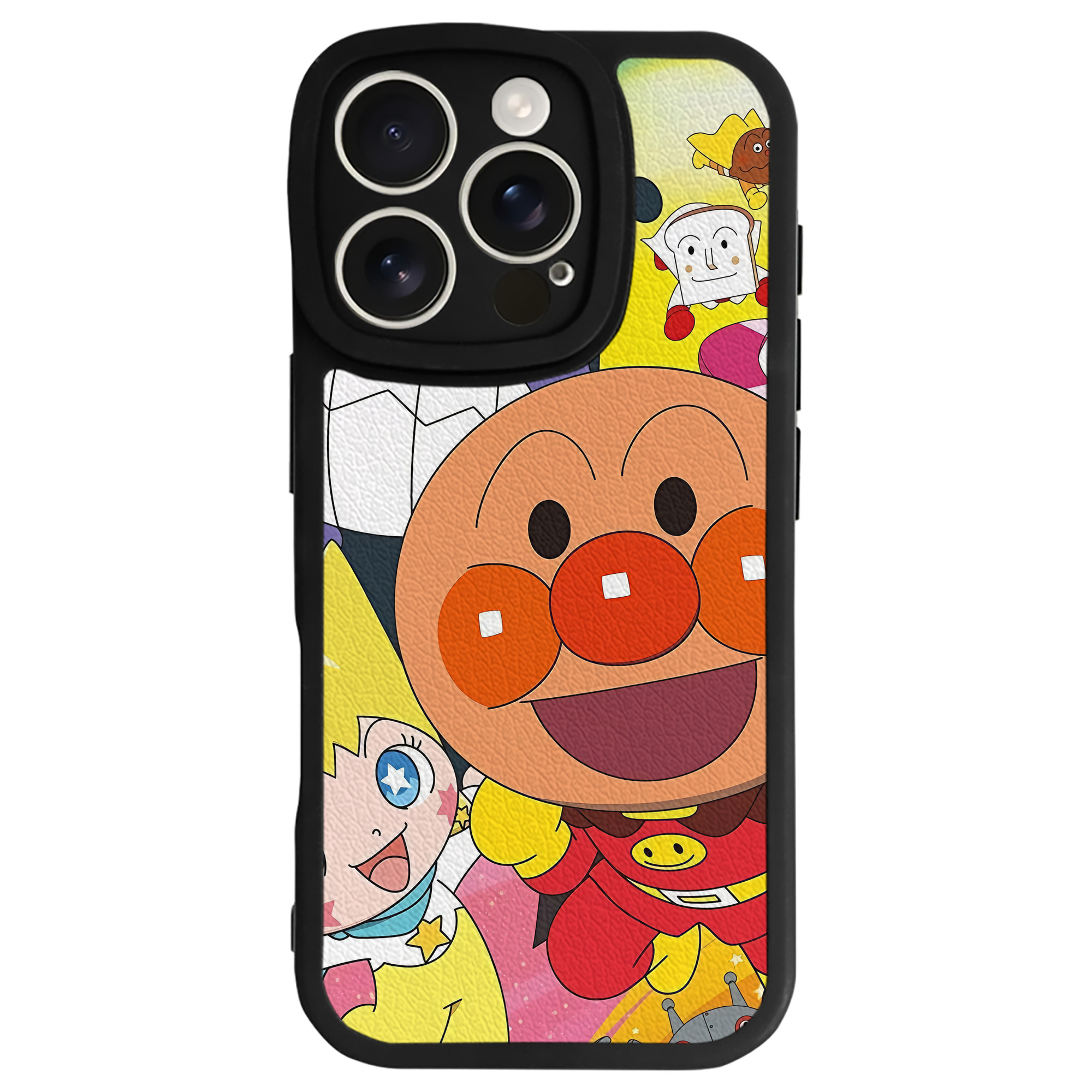 （画像用） アンパンマン Anpanman 【iPhone 16シリーズ対応】シリコンスマホケース（レザー調） 材質：シリコン